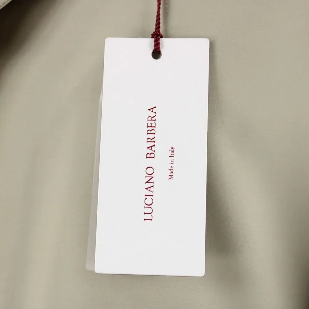 Luciano Barbera NWD Wool Blend Trench / Overcoat Size 50 (40 US) Solid Light Tan - Picture 3 of 14